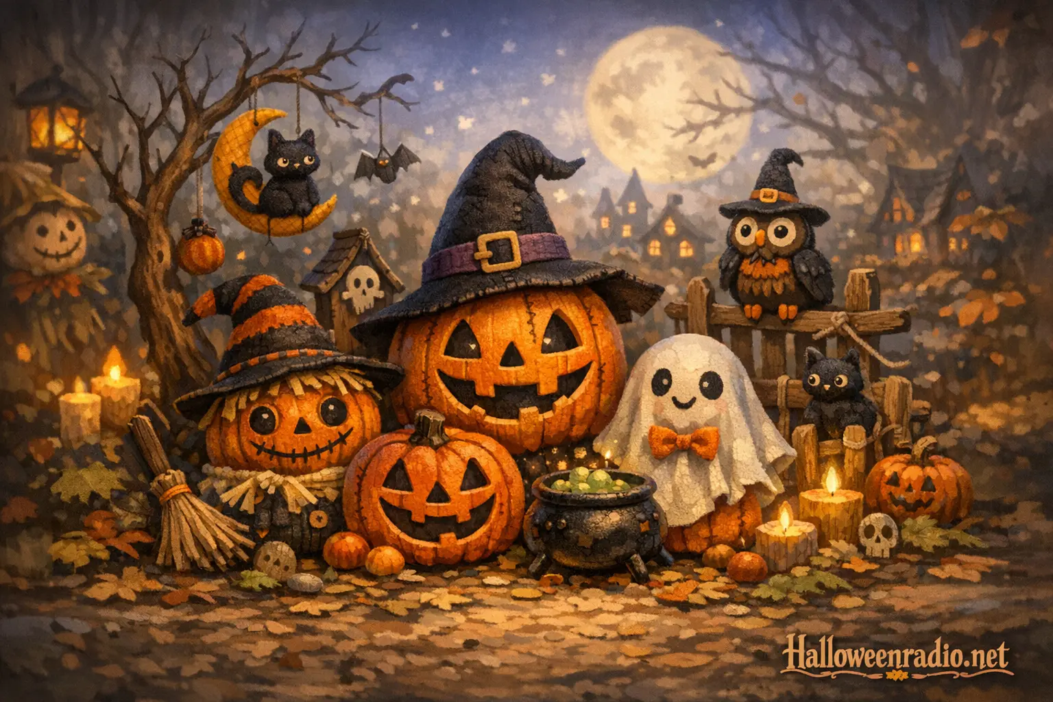 Handmade Halloween ornaments to display year after year