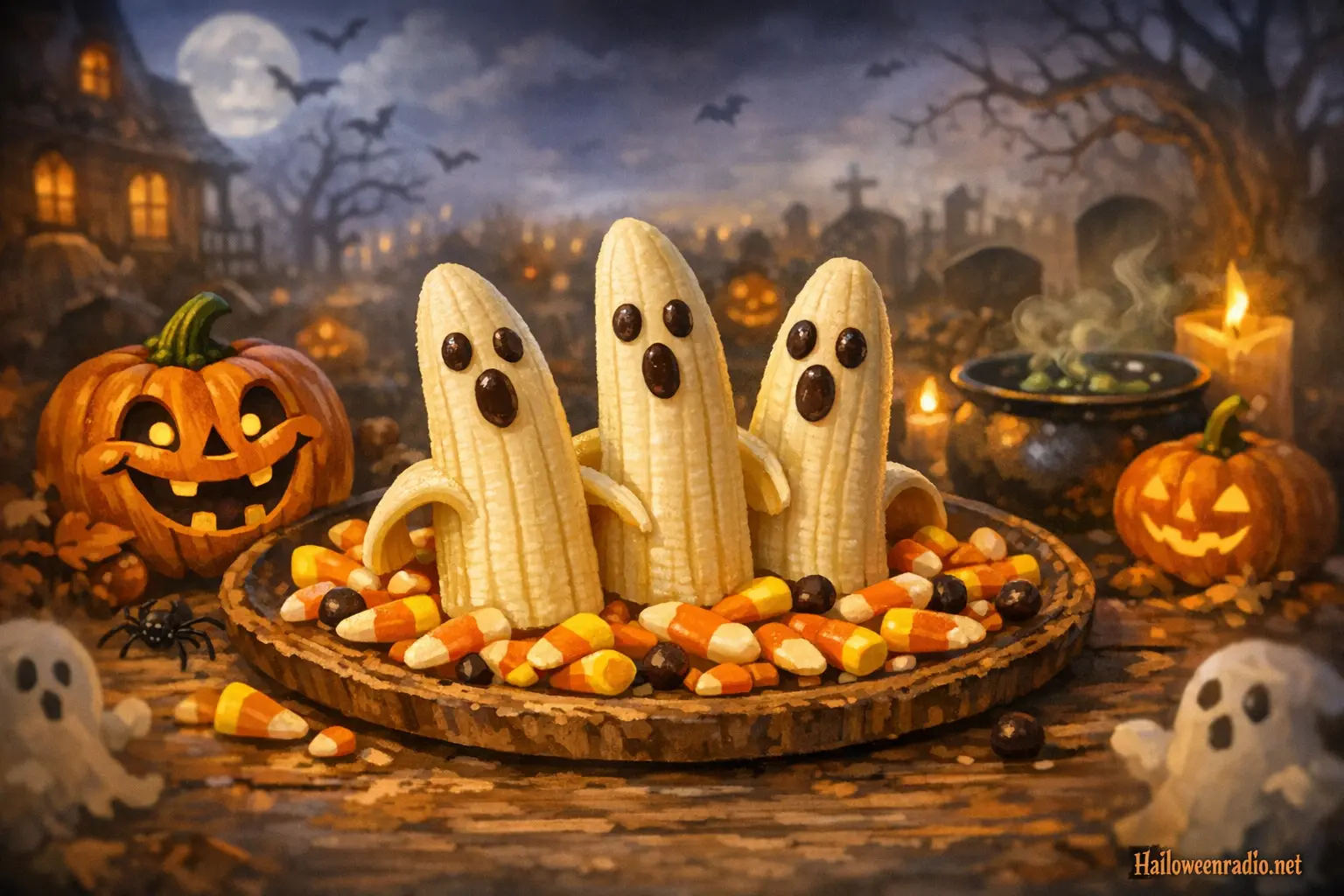 How to make 'ghost' bananas for a healthy Halloween snack