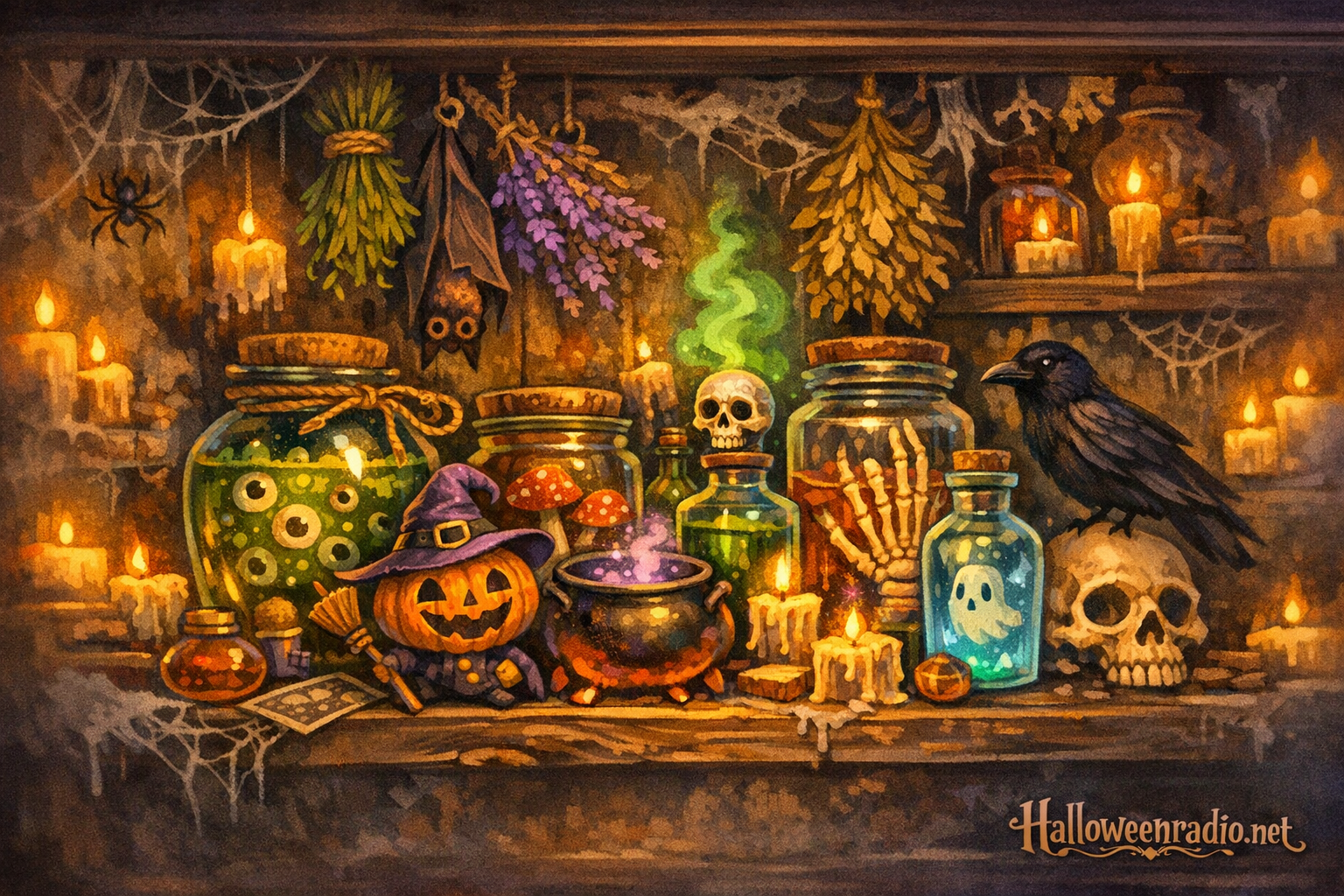 How to create a witch’s apothecary shelf with thrifted jars