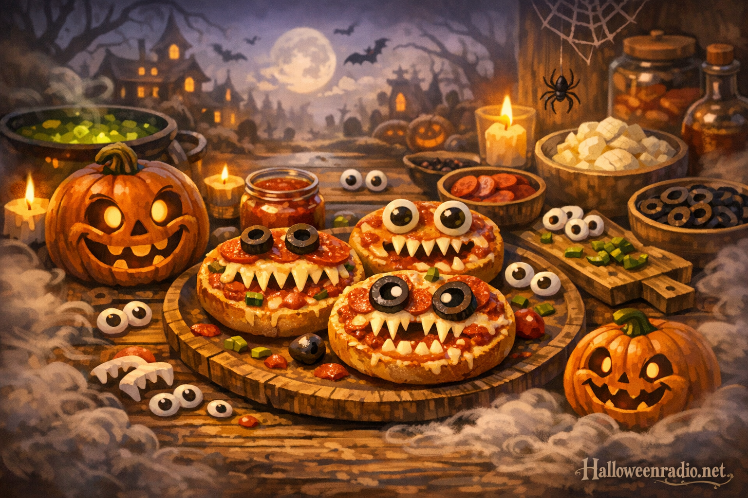 How to make 'monster' pizza bagels for kids
